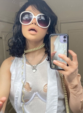 y2ksut凹造型中古风大框太阳眼镜