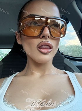 欧美ins外贸y2k古早辣妹千禧一体飞行员式墨镜防紫外线墨镜太阳镜