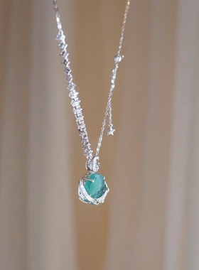 金镶玉星球星月链子吊坠项链翡翠