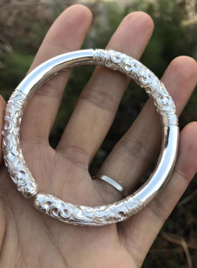 铜镀银祥云如意金箍棒手镯实心