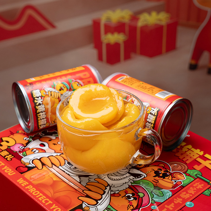 林家铺子罐头年货礼盒425g*6水果礼盒送礼黄桃罐头礼品新年送长辈