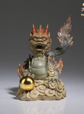 铜师傅铜中式客厅摆件祥云神龙