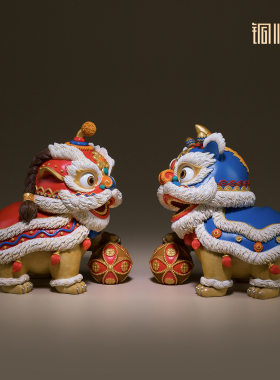 铜师傅狮舞吉祥铜狮子摆件乔迁