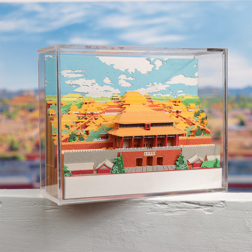 故宫雪景3D立体便签纸手撕建筑便利贴纸雕日历艺术品文创礼物定制 - 图2