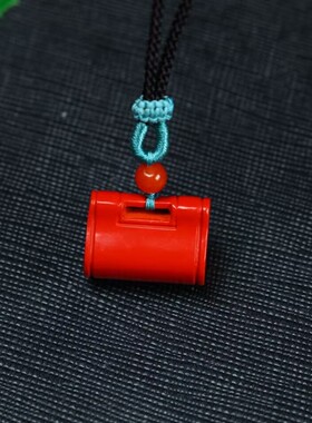 玉阅珠宝朱砂锁吊坠简约百搭