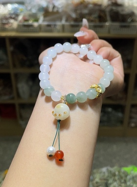 精致天山翠猫爪手串转运珠手链