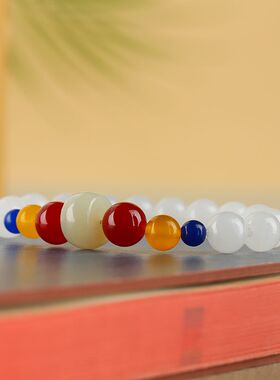 玉阅珠宝男女和田玉百搭天然手链