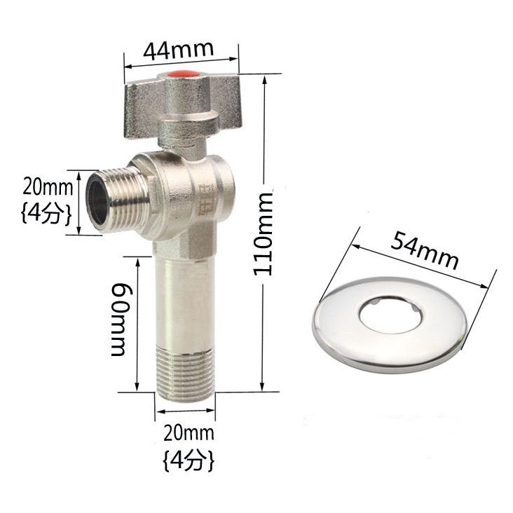 304不锈钢大流量角阀三角阀冷热水通用4分外螺纹家用热水器耐高温