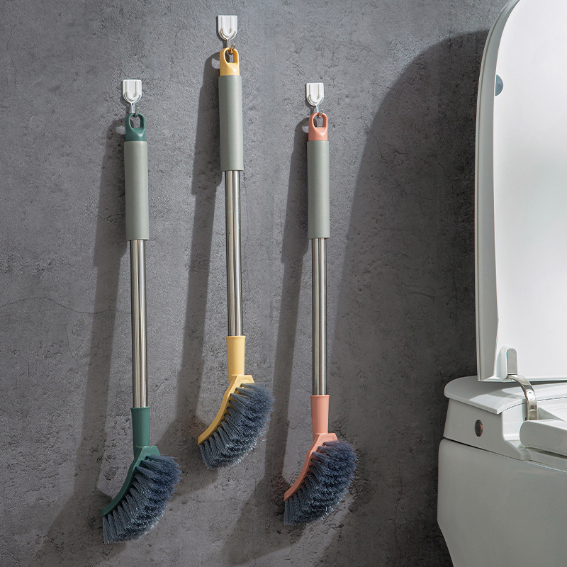 马桶刷家用长柄无死角洗厕所刷子卫生间清洁刷悬挂式软毛洁厕神器 - 图0