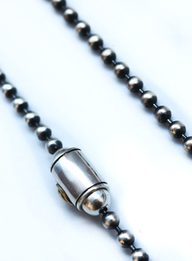 3mm粗长度可定制纯银潮圆珠链