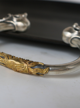 匠艺手工定制高山隆n2n noname 太阳纹双头老天使纯银手镯个性