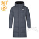 361 Men's Long Down Jacket Warm Hooded Coat