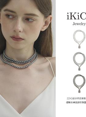 iKiCo缪斯女神系列珍珠流苏项链毛衣链长款一款多戴2024秋冬新款