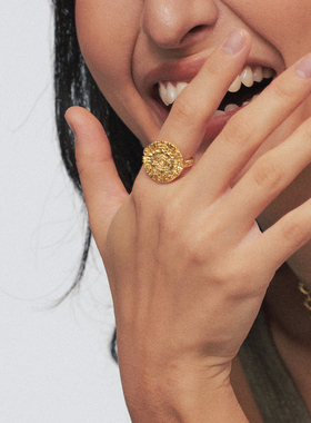 A Ray of Sunlight25秋冬埃及系列炽光金币戒指肌理欧美百搭