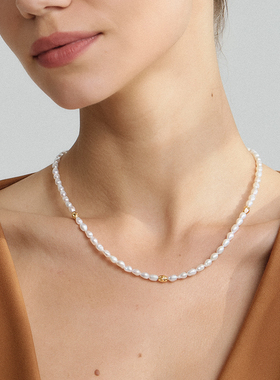 iKiCo原创设计熔岩天然珍珠项链925银时尚高级小众设计百搭轻奢