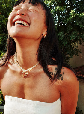 ARayofSunlight黄水晶爱心项链