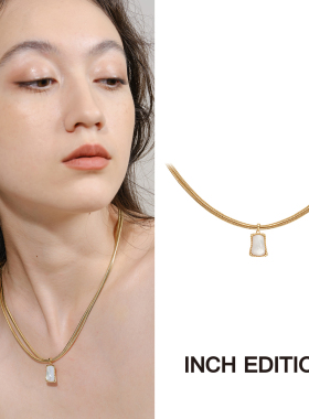 INCHEDITION白贝母画框项链