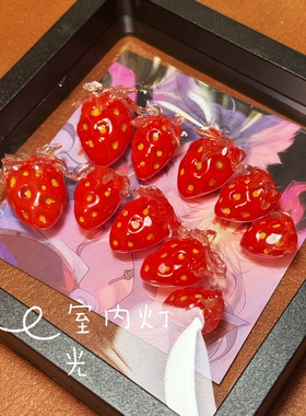 仿真草莓美甲3d立体手工y2k亚文化辣妹甜酷风小众可爱水果穿戴甲