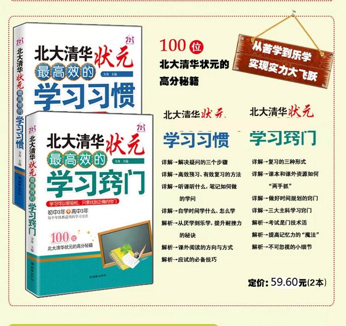 清华北大不是梦高效学习方法全集 我是这样考上的 北大清华状元高效的学习习惯+学习窍门初高中学生都适合的书籍 高考清华学霸笔记 - 图1