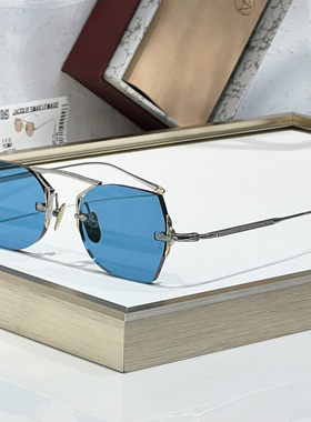 JMM YUMA钛合金加厚镜片多边形无框太阳镜男女优雅防紫外线墨镜