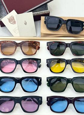 JMM SANTA FE8.0厚料绿松石雄鹰徽标手工太阳镜男女防紫外线墨镜