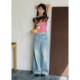 ເສື້ອຍືດແຂນຍາວ BLUEerror cat print slim