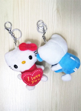 小抱心kT猫挂件迷你款天使hellokitty凯迪猫娃娃公仔毛绒儿童玩具