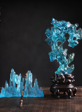 琉璃中式风石景茶室茶道太湖石