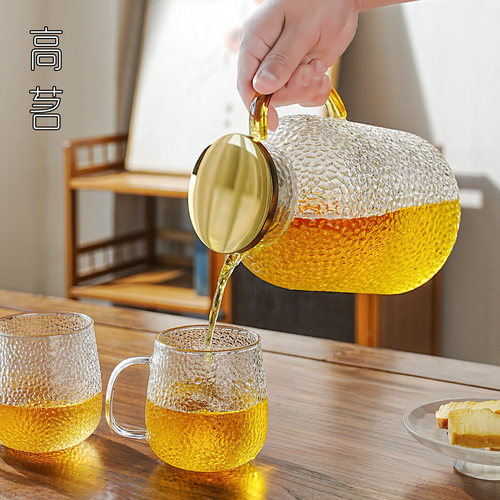 3L大容量冷水壶耐高温食品级夏天开水凉水壶玻璃茶壶大号家用储水 - 图3