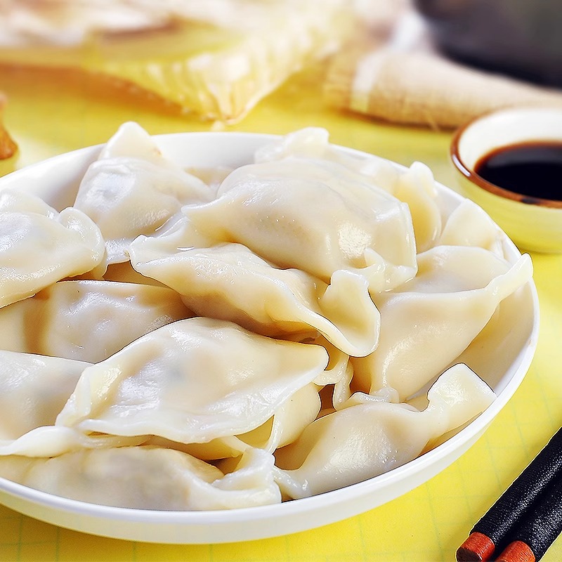 泰祥鲅鱼饺子速冻皮薄馅大墨鱼虾仁水饺冷冻海鲜鱼肉水饺速食早餐-图0