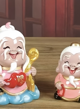 9cm小神仙桌面车载摆件佛像平安公仔祝福手办创意中式摆设
