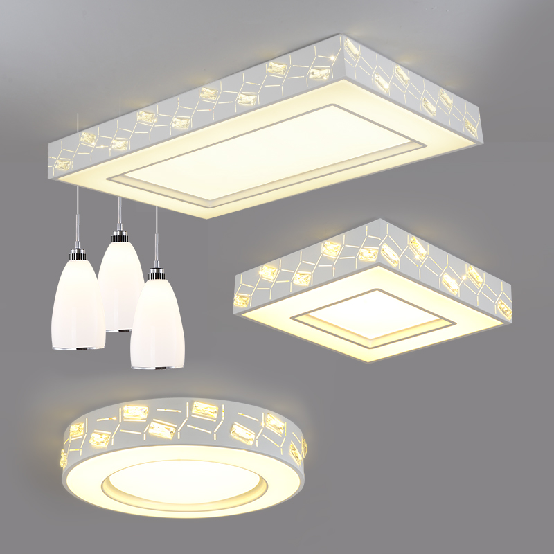 LED吸顶灯客厅灯现代简约餐厅灯卧室灯温馨圆形长方形灯饰灯具