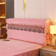 Juego de colcha estilo faldón de cuatro piezas con terciopelo cristal que no se decolora