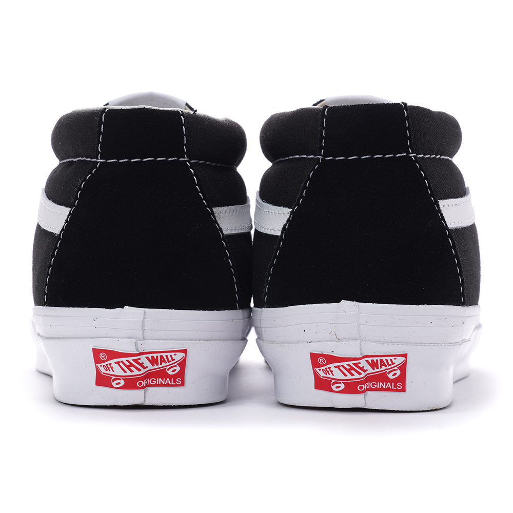 VANS VAULT OG SK8 MID LX 男子中帮休闲板鞋 黑白 VN0A4BVCBA2 - 图2