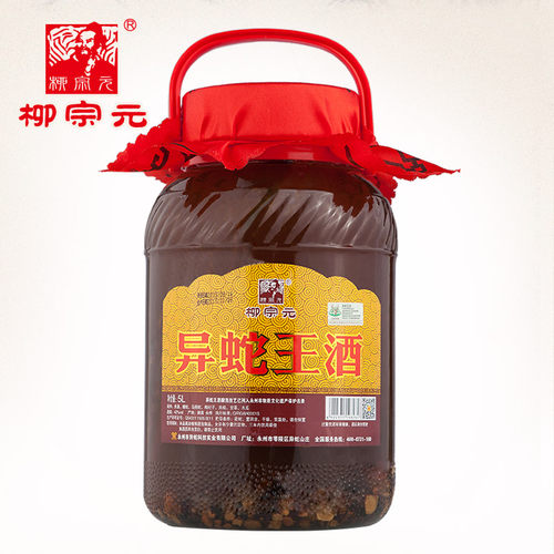 柳宗元牌异蛇王酒蛇酒42度白酒永州特产酒礼品酒 5L - 图0