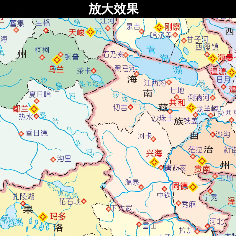 青海省地势标准电子版地图JPG格式高清设计源文件地图素材模板