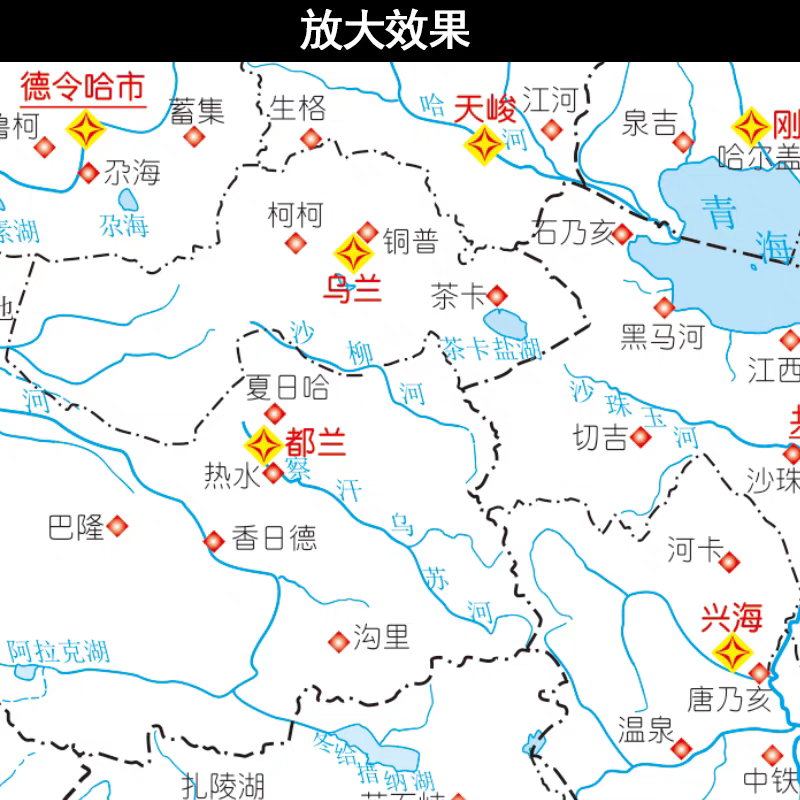 青海省地势标准电子版地图JPG格式高清设计源文件地图素材模板