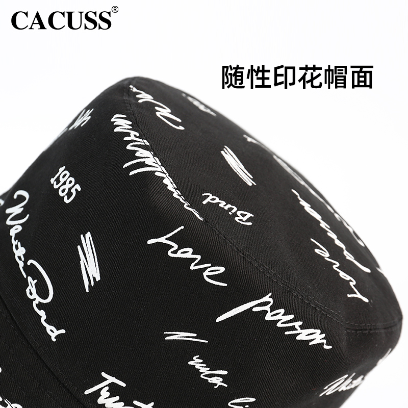 CACUSS渔夫帽女双面戴秋冬百搭新款遮阳帽子男休闲韩版潮网红盆帽