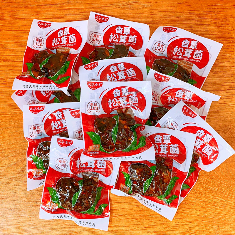 1000g即食香辣鸡枞菌牛肝菌云南特产油鸡枞香菇菌山珍小零食整箱 - 图3