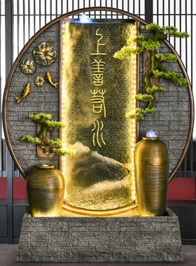 破损补发送货上门大型招财水幕墙