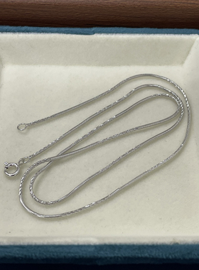 意大利进口工艺S925银车花闪圆蛇骨链 个性百搭小众气质毛衣链