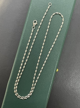 意大利进口工艺时尚简约光面橄榄珠项链