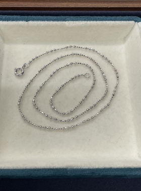 S925银镀白金豆豆满天星珠珠锁骨链 细款项链