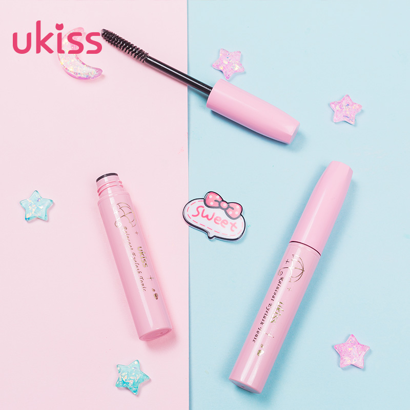 夏悦化妆品专营店UKISS悠珂思睫毛膏定型液睫毛雨衣防水防汗纤长卷翘滋养不晕染透1