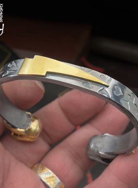 银创高山隆骷髅头闪电手镯手镯