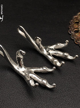 高桥吾郎鹰爪纯银项链吊坠