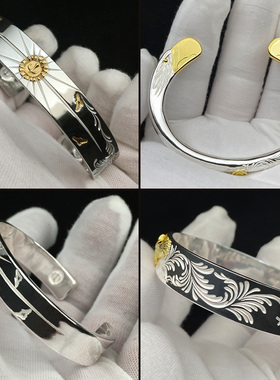 高桥吾郎地健手镯纯银印第安