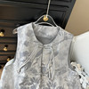 New Chinese style national style high-end buckle embossed jacquard silk satin vest for outer wear, slimming and flesh-covering women's vest top