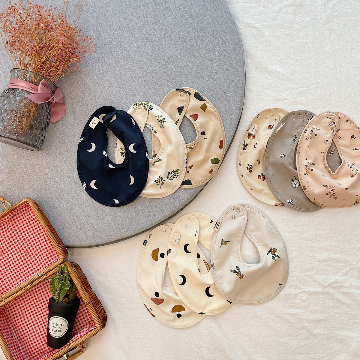 夏装新品婴童装宝宝休闲百搭口水巾婴儿可爱围嘴吸水围兜