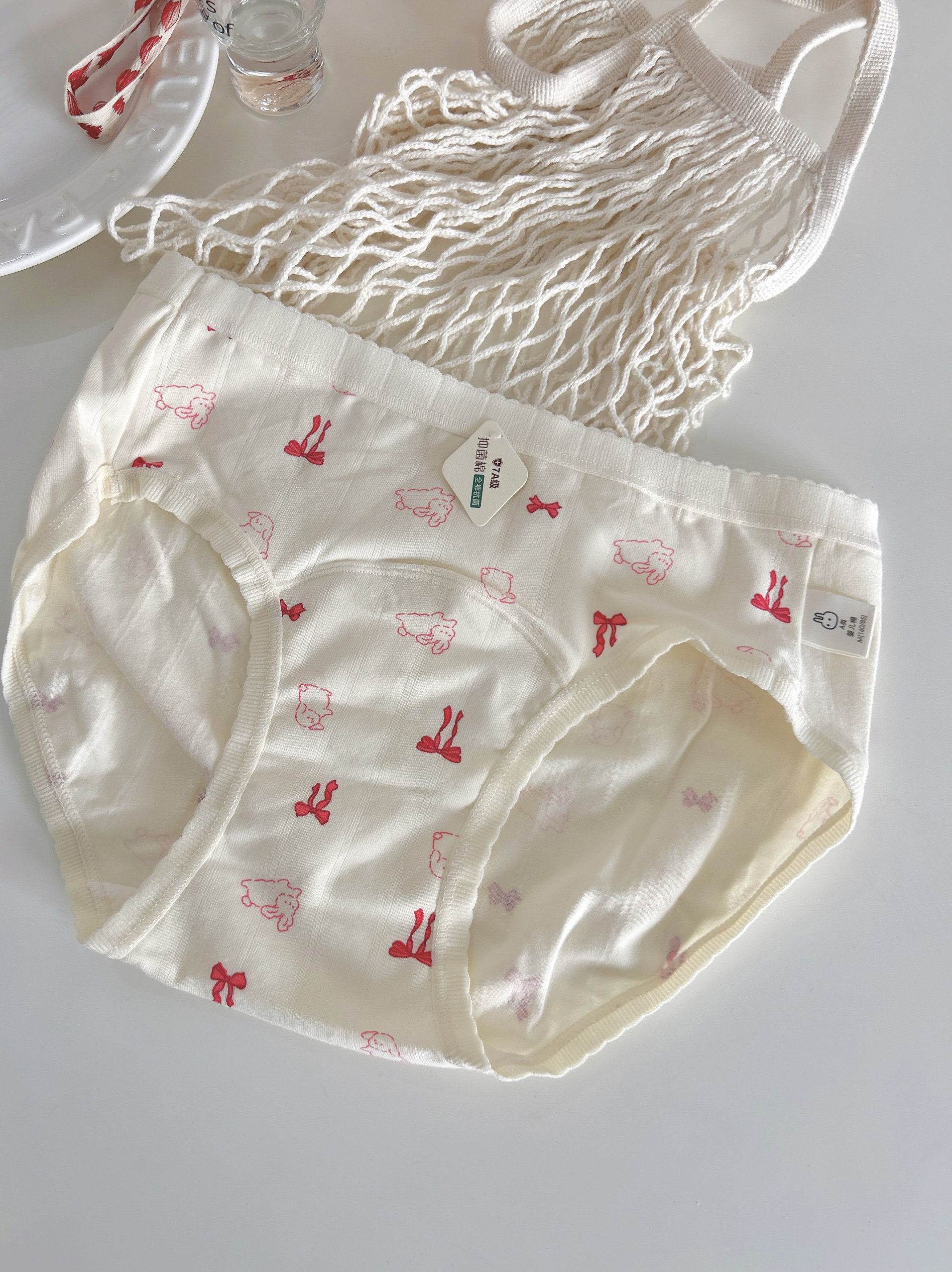 裆部加长！纯棉7A类纯棉全棉少女三角内裤中腰舒服透气薄甜美可爱,淘宝优惠券,粉丝福利购,淘宝优惠卷